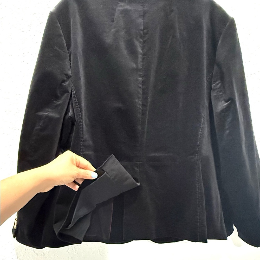 Talbots velvet‎ Black Women's Blazer with Gold Buttons 24W - Picture 10 of 12